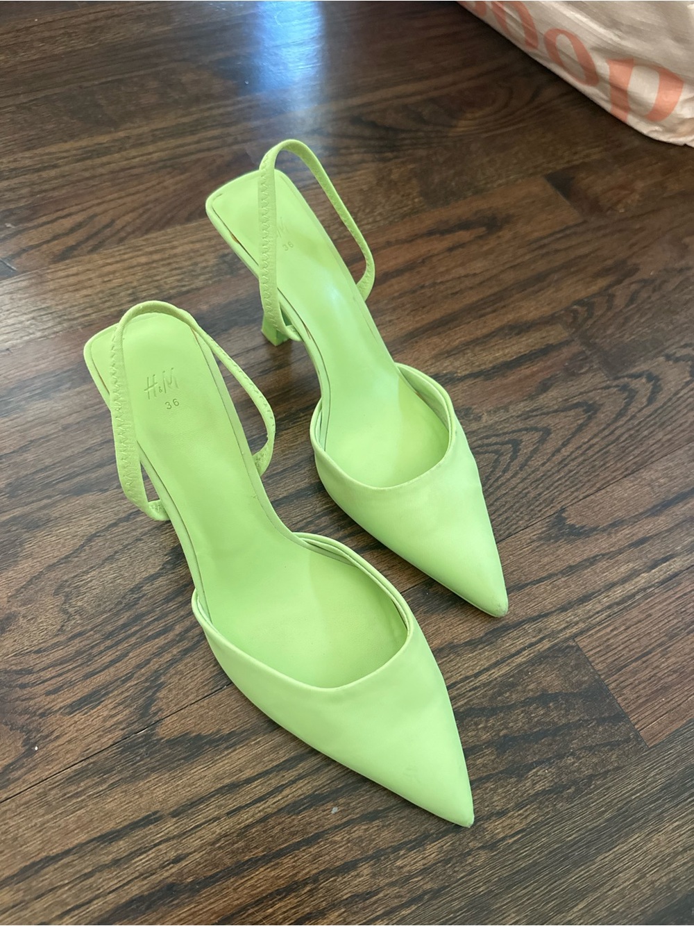 H&M Green Pointed Toe Heels